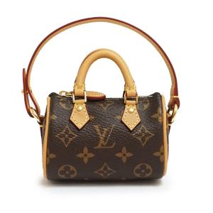 （新品・未使用品）ルイ ヴィトン LOUIS VUITTON ビジュー サック マイクロ スピーディー チャーム ミニ ポーチ モノグラム ブラウン 茶 ゴールド金具 M00544｜brandbrand