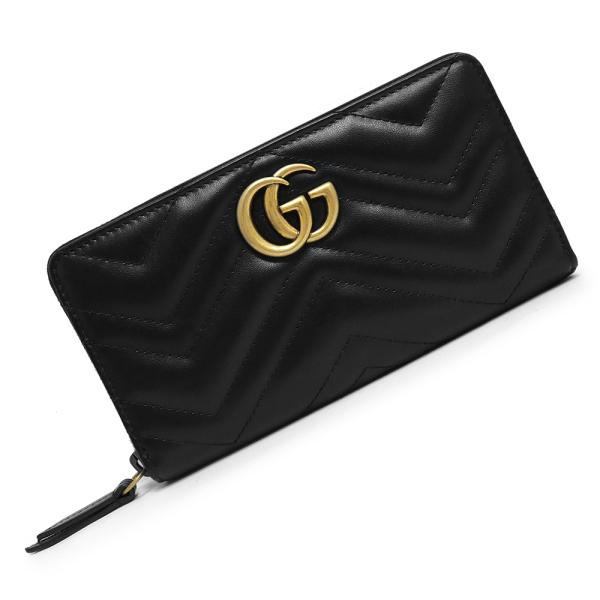 （新品・未使用品）グッチ GUCCI GGマーモント シェブロン ジップアラウンド ウォレット キル...