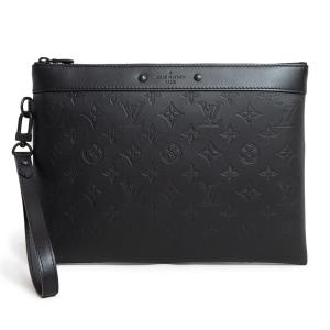 （新品・未使用品）ルイ ヴィトン LOUIS VUITTON ポシェット トゥ ゴー セカンド クラッチバッグ モノグラムシャドウ ブラック 黒 マットブラック金具 M81570｜brandbrand