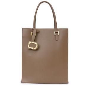 （美品）デルボー デルヴォー DELVAUX ジェフ Jeff トートバッグ カーフスキン レザー ブラウン 茶 マットゴールド金具｜brandbrand