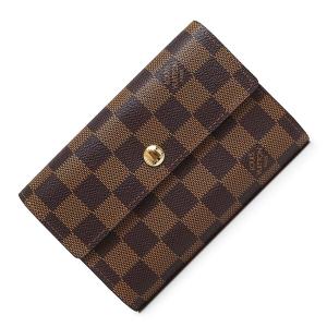 （未使用保管品）ルイ ヴィトン LOUIS VUITTON ポルトフォイユ アレクサンドラ 三つ折り財布 ダミエ ブラウン 茶 ゴールド金具 N63067 箱付｜brandbrand