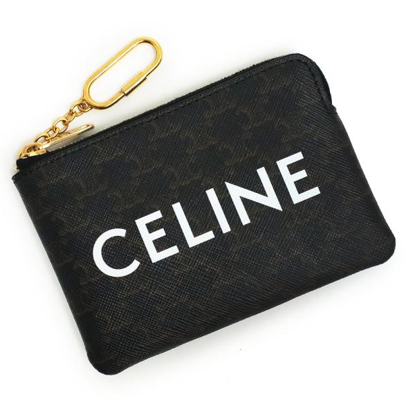 （美品）セリーヌ CELINE コイン＆カードポーチ フック付き コインケース 小銭入れ 財布 トリ...