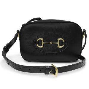 （新品・未使用品）グッチ GUCCI ホースビット 1955 スモール カメラ ショルダーバッグ 斜め掛け レザー ブラック 黒 ゴールド金具 760196