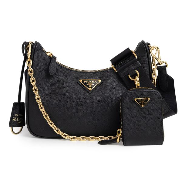 （新品・未使用品）プラダ PRADA Re-edition2005 三角ロゴプレート チェーン ショ...