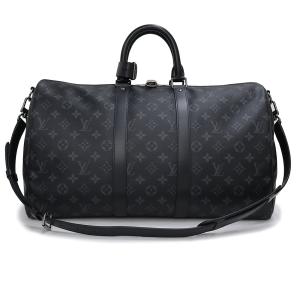 （未使用　展示品）ルイ ヴィトン LOUIS VUITTON キーポル バンドリエール 45 ショルダー ボストンバッグ モノグラムエクリプス ブラック シルバー金具 M40569
