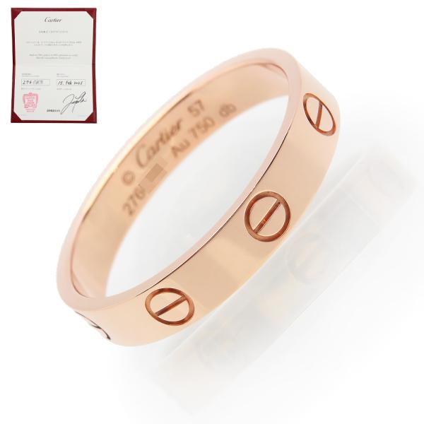 （新品同様品）カルティエ Cartier スモールモデル ミニ ラブ リング 指輪 ＃57 17号 ...