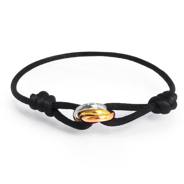 （新品同様品）カルティエ Cartier トリニティ コード ブレスレット 750 K18 YG W...