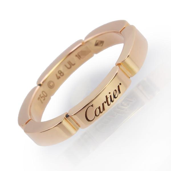 （美品）カルティエ Cartier マイヨン パンテール ウェディング リング 指輪 ＃48 8号 ...