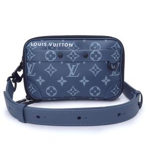 （未使用　展示品）ルイ ヴィトン LOUIS VUITTON ナノ アルファ ウエアラブル ウォレット ショルダーバッグ モノグラム ブルー ブラック金具 M82801 箱付