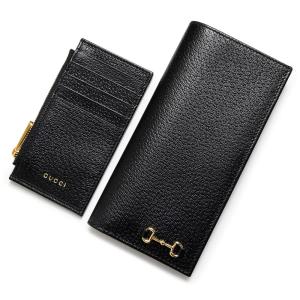 （新品・未使用品）グッチ GUCCI ホースビット付き ロング ウォレット 二つ折り長財布 カーフスキン レザー ブラック ゴールド金具 746038 箱付