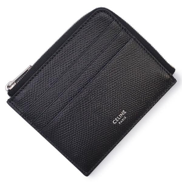 （新品・未使用品）CELINE セリーヌ 10K083BEL カーフスキン ブラック ジップ カード...