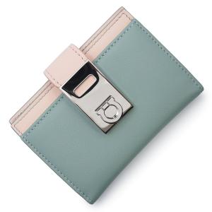 （新品・未使用品）Salvatore Ferragamo サルヴァトーレフェラガモ 220552 ガンチーニ ハグ カーフスキン ピンク グリーン カードケース 名刺入れ 定期入れ