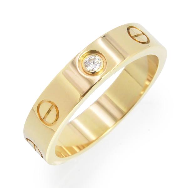 （美品）Cartier カルティエ B4056100 スモールモデル ミニ ラブ リング K18YG...