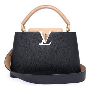（未使用　展示品）LOUIS VUITTON ルイ ヴィトン M59466 カプシーヌ MM トリヨンレザー ブラック ノワール アリゾナ ショルダー ハンドバッグ ゴールド金具