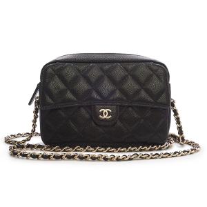 （未使用　展示品）CHANEL シャネル AP4425 マトラッセ チェーン クラッチ キャビアスキン ブラック ミニ ショルダーバッグ 斜め掛け レザー ゴールド金具 箱付