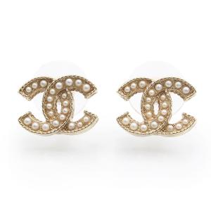 （新品・未使用品）CHANEL シャネル AB0670 ココマーク パール ゴールド ピアス 箱付