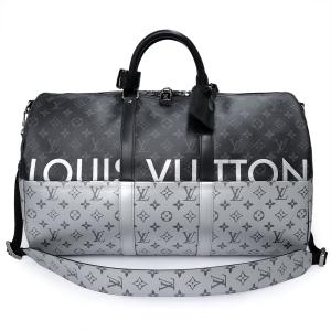 （未使用　展示品）LOUIS VUITTON ルイ ヴィトン M43817 キーポル バンドリエール 50 モノグラムエクリプス ブラック シルバー 2way ショルダー ボストンバッグ