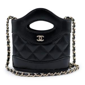 （新品・未使用品）CHANEL シャネル AP3875 CHANEL 31 ミニ ショッピング ココマーク マトラッセ チェーン ラムスキン ブラック ショルダー ハンドバッグ