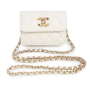 （新品・未使用品）CHANEL シャネル ココマーク マトラッセ チェーン 顧客限定品 キャビアスキン ホワイト ミニ ショルダーバッグ 斜め掛け ポシェット レザー