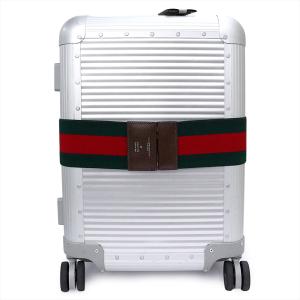 （中古）GUCCI グッチ FPM コラボ 743843 ポーター キャビン トロリー TSAロック アルミニウム GGスプリームキャンバス シルバー キャリーバッグ キャリーケース