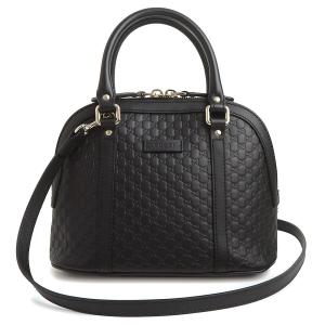 （未使用　展示品）GUCCI グッチ 449654 ミニ ドーム マイクログッチシマレザー ブラック 2way ショルダー ハンドバッグ 斜め掛け ライトゴールド金具