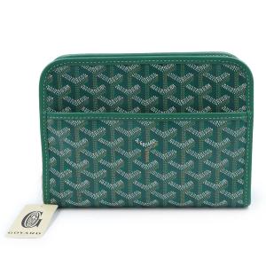 （新品・未使用品）GOYARD ゴヤール JOUVENPMLTY09CL09P ジュバンス PM ポーチ ゴヤールディンキャンバス シュヴロッシュ カーフスキン グリーン 化粧ポーチ