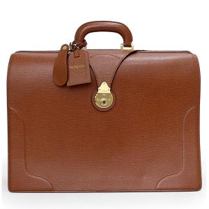 （中古）BURBERRY バーバリー ダレス ドクターズ バッグ レザー ブラウン ビジネス ブリーフケース ゴールド金具