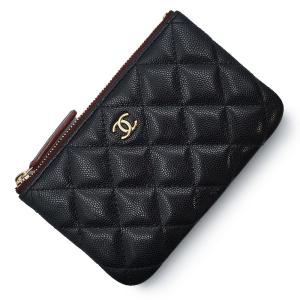 （新品・未使用品）CHANEL シャネル A82365 マトラッセ クラシック キャビアスキン ブラック ミニ ポーチ コインケース 小銭入れ 財布 レザー ゴールド金具 箱付