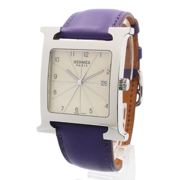 （中古）HERMES エルメス HH1.810 Hウォッチ GM 34mm クオーツ ステンレススチ...