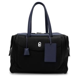 （未使用　展示品）HERMES エルメス ワラゴ キャビン 35 トゴ Noir ノワール ブラック Blue nuit ブルーニュイ O刻印 ボストン ハンドバッグ レザー