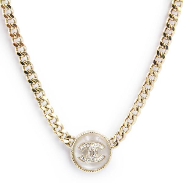 （未使用　展示品）CHANEL シャネル AB7802 ココマーク ラウンド ラインストーン チェー...