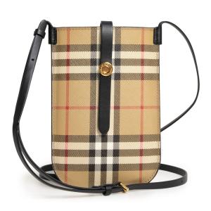 （未使用　展示品）BURBERRY バーバリー 8065482 ANNE フォンホルダー コーティングキャンバス レザー ベージュ ショルダーバッグ スマートフォン ケース
