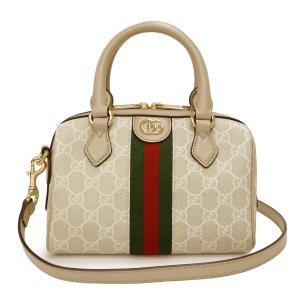 （新品・未使用品）GUCCI グッチ 772053 オフィディア スモール ボストン GGスプリームキャンバス レザー ベージュ 2Way ショルダー ハンドバッグ 斜め掛け