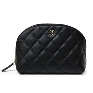 （未使用　展示品）CHANEL シャネル AP3996 マトラッセ タイムレス クラシック ココマーク キャビアスキン ブラック 化粧ポーチ レザー ゴールド金具
