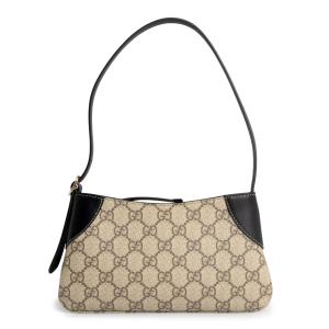 （新品・未使用品）GUCCI グッチ 820696 GGエンブレム スモール ショルダーバッグ GGスプリームキャンバス レザー ベージュ ブラック ライトゴールド金具 箱付