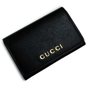 （新品・未使用品）GUCCI グッチ 790101 スクリプト レザー ブラック カードケース 名刺入れ 定期入れ パスケース ゴールド金具