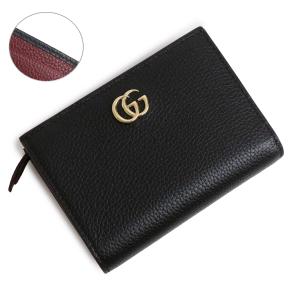 （新品・未使用品）GUCCI グッチ ?772738 ダブルＧ バイカラー スモールウォレット レザー ブラック レッド 二つ折り財布 ゴールド金具 箱付