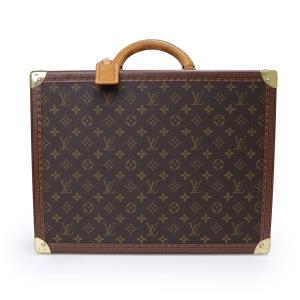 （中古）LOUIS VUITTON ルイ ヴィトン M21423 コトヴィル 45 モノグラム ヌメ革 ブラウン ビジネス トラベル トランク ケース レザー ゴールド金具