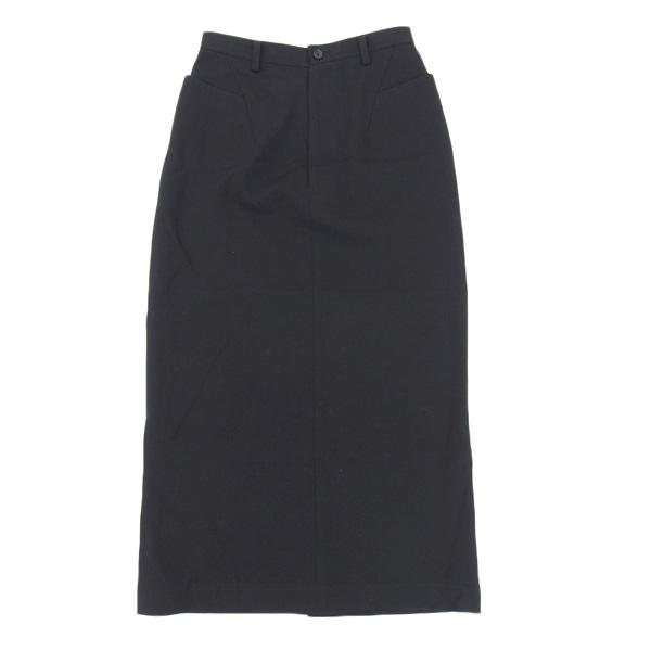 コムデギャルソン COMME des GARCONS ウール100% ジップフライ ロング ミモレ ...