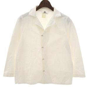ワイズ Y's コットン 七分袖 ジャケット シャツ 白 ホワイト レディース size3 Y02917｜brandcloset