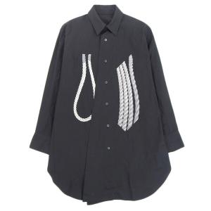 ヨウジヤマモトプールオム サイズ:3  HZ-Y03-220 オーバーサイズダブルボタン長袖シャツ 中古 BS99 Yohji Yamamoto POUR HOMME ヨウジヤマモトプールオム サイズ:3 HZ-Y03