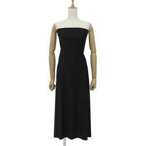 ISSEY MIYAKE イッセイミヤケ IM22JG069 2 ストレッチ生地 チューブトップ ワンピース スカート ブラック ECO0030