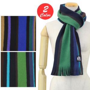 ポールスミス マフラー ウールニット ストライプ柄 リバーシブル MEN SCARF REVRSE STRIPE Paul Smith 137D S623 ブランド 父の日 母の日 誕生日｜brandcojp