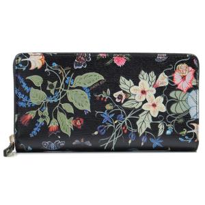 グッチ ラウンドファスナー長財布 KRIS KNIGHT(クリス・ナイト) フローラプリントレザー ジップアラウンドウォレット GUCCI 309705 A791G 1000