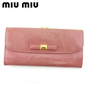 miu miu♡がま口財布期間限定値下げ すぐに届く♡ *MiuMiu* ドット柄 がま口 ミニウォレット (MiuMiu