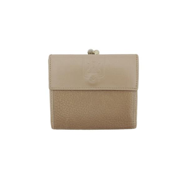 【ウィンターSALE★30%OFF】セリーヌ CELINE 二つ折り財布 トリオンフマーク ベージュ...