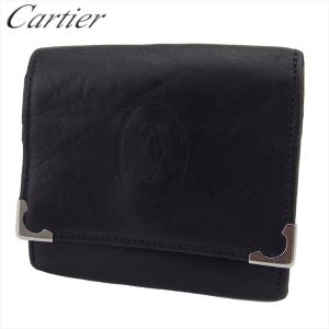 Cartier（カルティエ） コインケース レザー ブラック ボルドー マスト