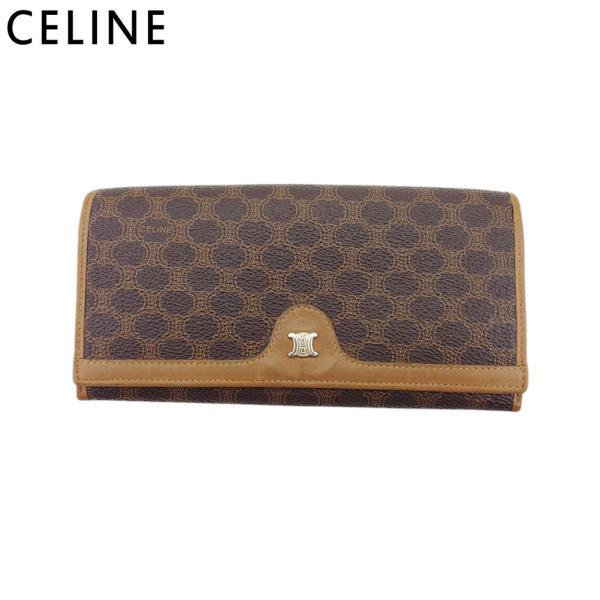 【30％OFFクーポン】セリーヌ 長財布 がま口 ファスナー 財布 レディース メンズ マカダム C...
