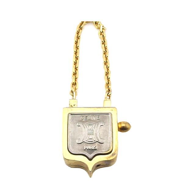 【ウィンターSALE★30%OFF】セリーヌ CELINE チャーム ゴールド×シルバー レディース...