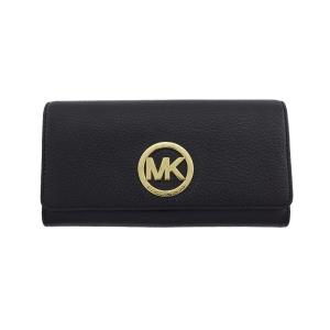 【30％OFF★SUMMER SALE】マイケルコース Michael Kors 長財布 MKサークルロゴ ブラック レディース 中古